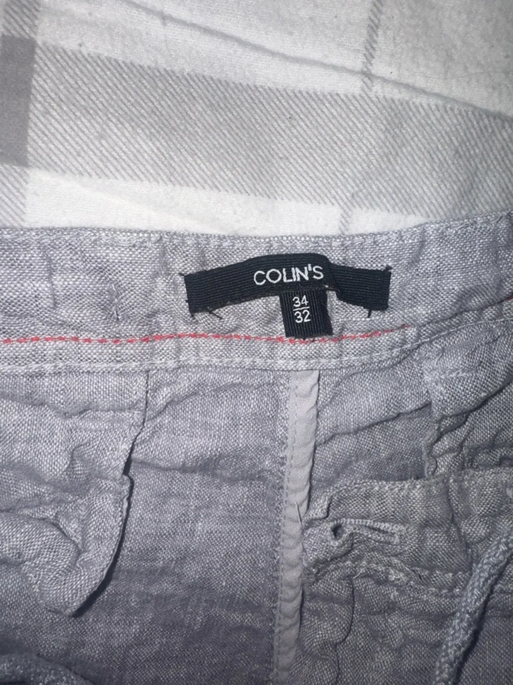 Men's Gray Linen-Blend Jogger Pants - Relaxed Casual